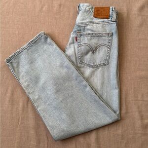Levi’s Ribcage Straight Jeans Light Wash High Rise W28 L27